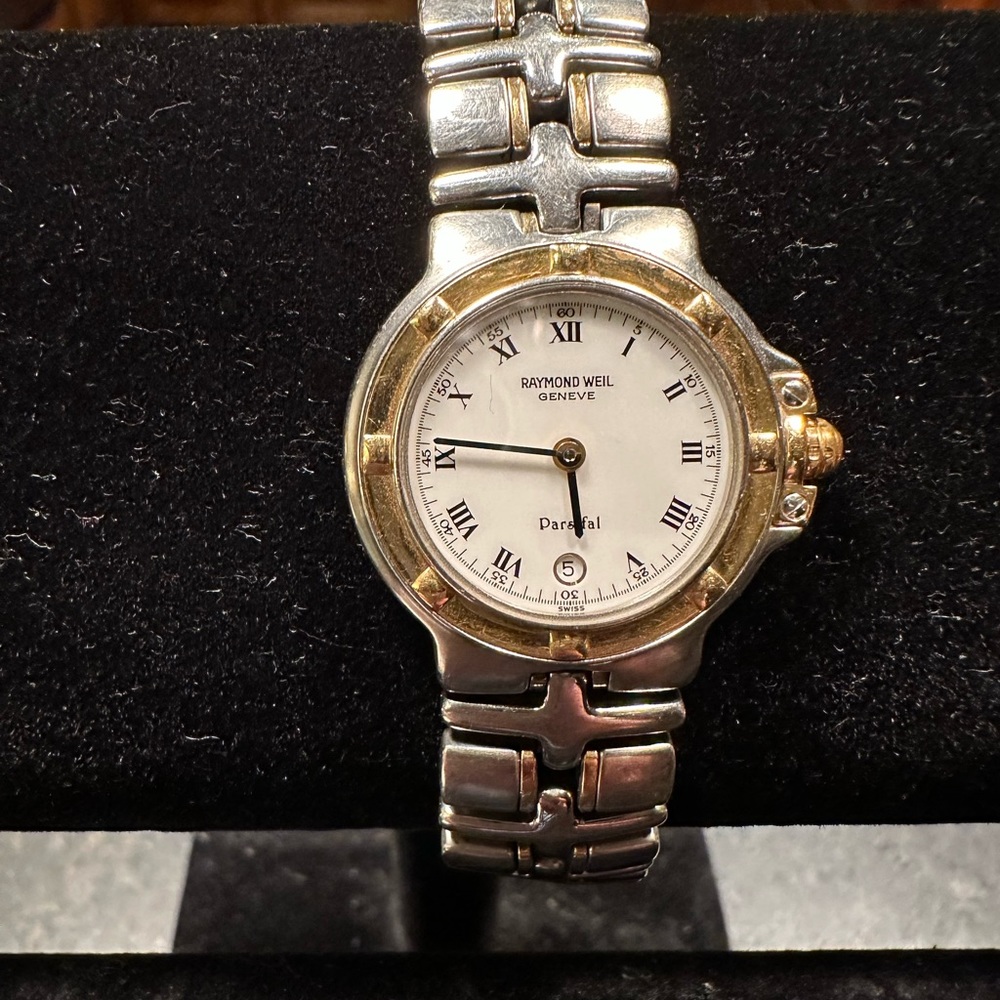Ramond Weil 9990 Parsifal Woman’s Stainless Steel 14K Gold Two Tone Watch